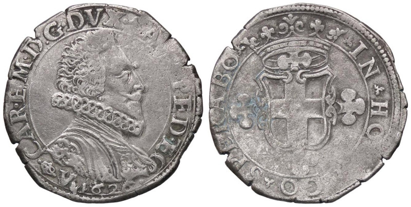 SAVOIA - Carlo Emanuele I (1580-1630) - 2 Fiorini 1626 Vercelli MIR 648a R (AG g...