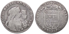 SAVOIA - Vittorio Amedeo II (reggenza, 1675-1680) - Mezza lira 1677 MIR 839c R (AG g. 2,62)

Status: MB+/qBB