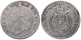 SAVOIA - Vittorio Amedeo III (1773-1796) - Mezzo scudo 1779 Mont. 340 R AG

Status: qBB/BB