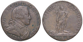 SAVOIA - Vittorio Amedeo III (1773-1796) - 5 Soldi 1794 Mont. 389 CU

Status: BB