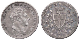 SAVOIA - Carlo Felice (1821-1831) - 25 Centesimi 1829 T Pag. 123; Mont. 125 RR AG

Status: qBB