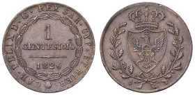 SAVOIA - Carlo Felice (1821-1831) - Centesimo 1826 T (L) Pag. 132; Mont. 138 CU

Status: qSPL