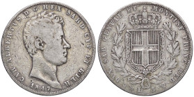 SAVOIA - Carlo Alberto (1831-1849) - 5 Lire 1847 G Pag. 261; Mont. 137 AG

Status: meglio di MB