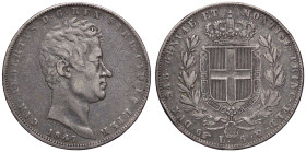 SAVOIA - Carlo Alberto (1831-1849) - 5 Lire 1847 T Pag. 262; Mont. 136 RR AG Colpo

Status: qBB