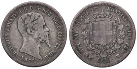 SAVOIA - Vittorio Emanuele II (1849-1861) - 50 Centesimi 1852 T Pag. 420; Mont. 93 R AG

Status: MB