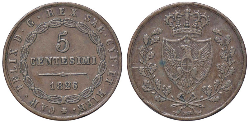 SAVOIA - Vittorio Emanuele II Re eletto (1859-1861) - 5 Centesimi 1860 (1826) B ...