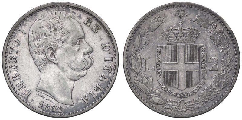 SAVOIA - Umberto I (1878-1900) - 2 Lire 1883 Pag. 593; Mont. 37 AG

Status: BB...