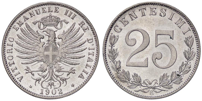 SAVOIA - Vittorio Emanuele III (1900-1943) - 25 Centesimi 1902 Pag. 827; Mont. 2...