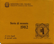 REPUBBLICA ITALIANA - Repubblica Italiana (monetazione in lire) (1946-2001) - Serie zecca 1982 Mont. 18 In confezione - 10 valori

Status: FDC