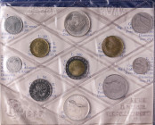 REPUBBLICA ITALIANA - Repubblica Italiana (monetazione in lire) (1946-2001) - Serie zecca 1986 Mont. 23 In confezione - 11 valori

Status: FDC