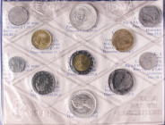 REPUBBLICA ITALIANA - Repubblica Italiana (monetazione in lire) (1946-2001) - Serie zecca 1986 Mont. 23 In confezione - 11 valori

Status: FDC