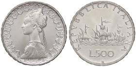 REPUBBLICA ITALIANA - Repubblica Italiana (monetazione in lire) (1946-2001) - 500 Lire 1986 - Caravelle Mont. 21 AG

Status: FDC