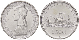 REPUBBLICA ITALIANA - Repubblica Italiana (monetazione in lire) (1946-2001) - 500 Lire 1990 - Caravelle Mont. 25 AG

Status: FDC
