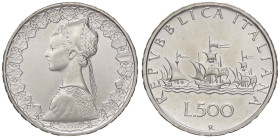 REPUBBLICA ITALIANA - Repubblica Italiana (monetazione in lire) (1946-2001) - 500 Lire 1991 - Caravelle Mont. 26 AG

Status: FDC