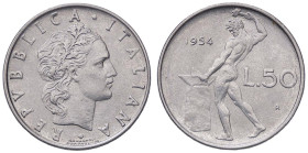 REPUBBLICA ITALIANA - Repubblica Italiana (monetazione in lire) (1946-2001) - 50 Lire 1954 Mont. 7 AC

Status: qFDC