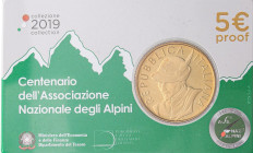 REPUBBLICA ITALIANA - Repubblica Italiana (monetazione in euro) (2002) - 5 Euro 2019 - Alpini OT Senza confezione esterna

Status: FDC
