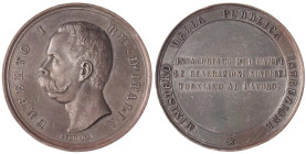 MEDAGLIE - SAVOIA - Umberto I (1878-1900) - Medaglia Ministero della pubblica istruzione AG Opus: Speranza Ø 47 Appiccagnolo abilmente rimosso

Stat...