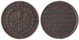 MEDAGLIE - PAPALI - Pio IX (1846-1866) - Medaglia 1849 - Sede Apostolica Romana AG Ø 32 Colpetti

Status: qBB
