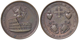 MEDAGLIE - PAPALI - Pio IX (1846-1866) - Medaglia 1851 - La Via Crucis al Colosseo Bart. V - 11 AE Opus: Zaccagnini Ø 37

Status: SPL+