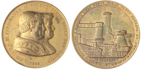 MEDAGLIE - PAPALI - Pio IX (1848: a seguito dei moti scoppiati a Roma il Papa si rifugiò a Gaeta. Secondo diversi autori queste emissioni dovrebbero e...
