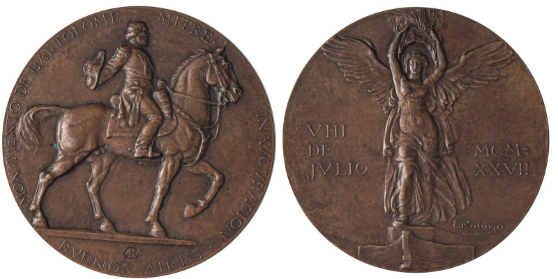 MEDAGLIE ESTERE - ARGENTINA - Repubblica - Medaglia Generale Bartolome Mitre AE ...