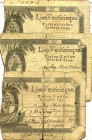 CARTAMONETA - SARDO-PIEMONTESE - Regie Finanze - 25 Lire 01/10/1792 - 1° tipo Gav. 7 R mm 85 x 55 - Lotto di 3 biglietti con firme diverse

Status: ...