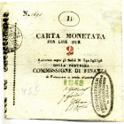 CARTAMONETA - LOMBARDO-VENETO - Assedio di Palmanova (1848) - 2 Lire 1848 Gav. 62 R Scritta a biro

Status: qBB