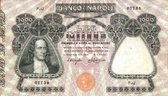 CARTAMONETA - NAPOLI - Biglietti al portatore - 1.000 Lire 30/01/1920 Gav. 209 Miraglia/Mancini Forellini da spillo

Status: BB