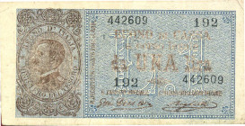CARTAMONETA - BUONI DI CASSA - Vittorio Emanuele III (1900-1943) - Lira 28/12/1917 - Serie 161-200 Alfa 13; Lireuro 3C Giu. Dell'Ara/Righetti Mancante...