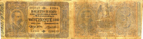CARTAMONETA - BIGLIETTI DI STATO - Vittorio Emanuele III (1900-1943) - 5 Lire 04/09/1901 - Serie 1223-1452 Alfa 48; Lireuro 11A RRR Strappo centrale
...