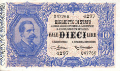 CARTAMONETA - BIGLIETTI DI STATO - Vittorio Emanuele III (1900-1943) - 10 Lire 20/12/1925 - Serie 4191-4560 Alfa 81; Lireuro 17G RR Maltese/Rosi Berna...