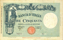CARTAMONETA - BANCA d'ITALIA - Vittorio Emanuele III (1900-1943) - 50 Lire - Fascetto 31/03/1943 - Grande L Alfa 200; Lireuro 9A Azzolini/Urbini Due f...