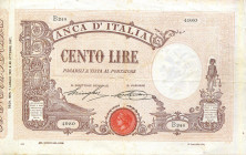 CARTAMONETA - BANCA d'ITALIA - Vittorio Emanuele III (1900-1943) - 100 Lire - Barbetti con matrice 01/07/1918 Alfa 300; Lireuro 15/28 Stringher/Sacchi...