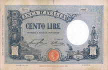CARTAMONETA - BANCA d'ITALIA - Vittorio Emanuele III (1900-1943) - 100 Lire - Barbetti 12/08/1929 - Fascio tipo Azzurrino Alfa 359; Lireuro 18E R Stri...