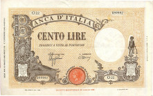 CARTAMONETA - BANCA d'ITALIA - Vittorio Emanuele III (1900-1943) - 100 Lire - Barbetti 15/03/1943 - Fascio Alfa 371; Lireuro 21B Azzolini/Urbini

St...