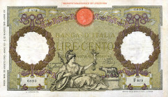 CARTAMONETA - BANCA d'ITALIA - Vittorio Emanuele III (1900-1943) - 100 Lire - Capranesi 28/08/1942 - Fascio Alfa 413; Lireuro 20A R Azzolini/Urbini
...
