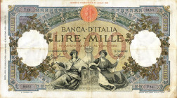 CARTAMONETA - BANCA d'ITALIA - Vittorio Emanuele III (1900-1943) - 1.000 Lire - Rep. Marinare (Fascio) 16/07/1940 Alfa 662; Lireuro 44L R Azzolini/Urb...