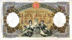 CARTAMONETA - BANCA d'ITALIA - Vittorio Emanuele III (1900-1943) - 1.000 Lire - Rep. Marinare (Fascio) 21/03/1934 Alfa 653; Lireuro 44C RR Azzolini/Ci...