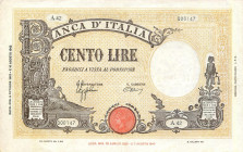 CARTAMONETA - BANCA d'ITALIA - Repubblica Sociale (1943-1945) - 100 Lire - Barbetti 08/10/1943 - Grande B.I. Alfa 375; Lireuro 24AA Azzolini/Urbini
...