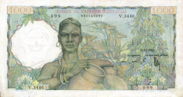 CARTAMONETA ESTERA - AFRICA OCCIDENTALE FRANCESE - Quarta Repubblica (1947-1958) - 100 Franchi 21/11/1953 Restauro in basso a s.

Status: BB