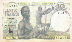 CARTAMONETA ESTERA - AFRICA OCCIDENTALE FRANCESE - Quarta Repubblica (1947-1958) - 10 Franchi 19/12/1952 Qualche restauro

Status: qBB