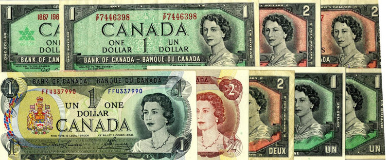 CARTAMONETA ESTERA - CANADA - Elisabetta II (1952-2022) - 2 Dollari 4 biglietti,...