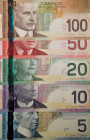 CARTAMONETA ESTERA - CANADA - Elisabetta II (1952-2022) - Serie 2004-2006 5 valori

Status: qFDS÷FDS