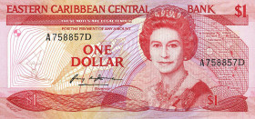 CARTAMONETA ESTERA - CARAIBI (TERRITORI BRITANNICI) - Elisabetta II (1952-2022) - Dollaro 5 biglietti

Status: FDS