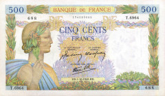 CARTAMONETA ESTERA - FRANCIA - Governo di Vichy (1940-1944) - 500 Franchi 01/10/1942 Pick 95

Status: SPL
