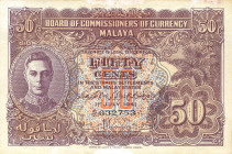 CARTAMONETA ESTERA - MALESIA - Giorgio VI (1936-1952) - 50 Cents 01/07/1941

Status: qBB