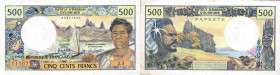 CARTAMONETA ESTERA - TAHITI - Quinta Repubblica (1959) - 500 Franchi (1970-85) Pick 25 Papeete

Status: SPL