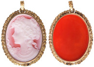 VARIE - Gioielli da antiquariato Cameo su agata rossa in onice e oro, gr. 12,80, mm 36x44, di pregevole fattura

Status: Ottimo