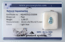 VARIE - Pietre preziose Acquamarina taglio goccia ct 1,58 in blister

Status: Ottimo