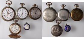 VARIE - Orologi da taschino Lotto di 5 orologi non funzionanti, il più piccolo è in AG925, il più grande non ha il vetro

Status: Discreto